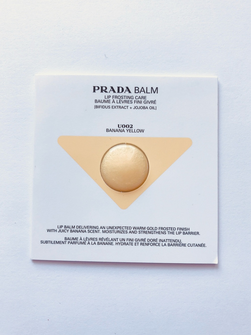 5/$25 Prada Balm lip frosting care lip balm banana yellow